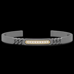 Bracciale Zancan in Titanio, Oro 18kt e Diamanti | Lusso Made in Italy
