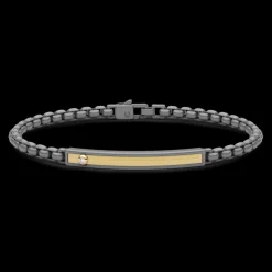 Bracciale Zancan in Titanio e Oro 18kt con Diamante.