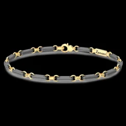 Bracciale Zancan in Titanio, Oro 18kt e Diamanti | Lusso Made in Italy