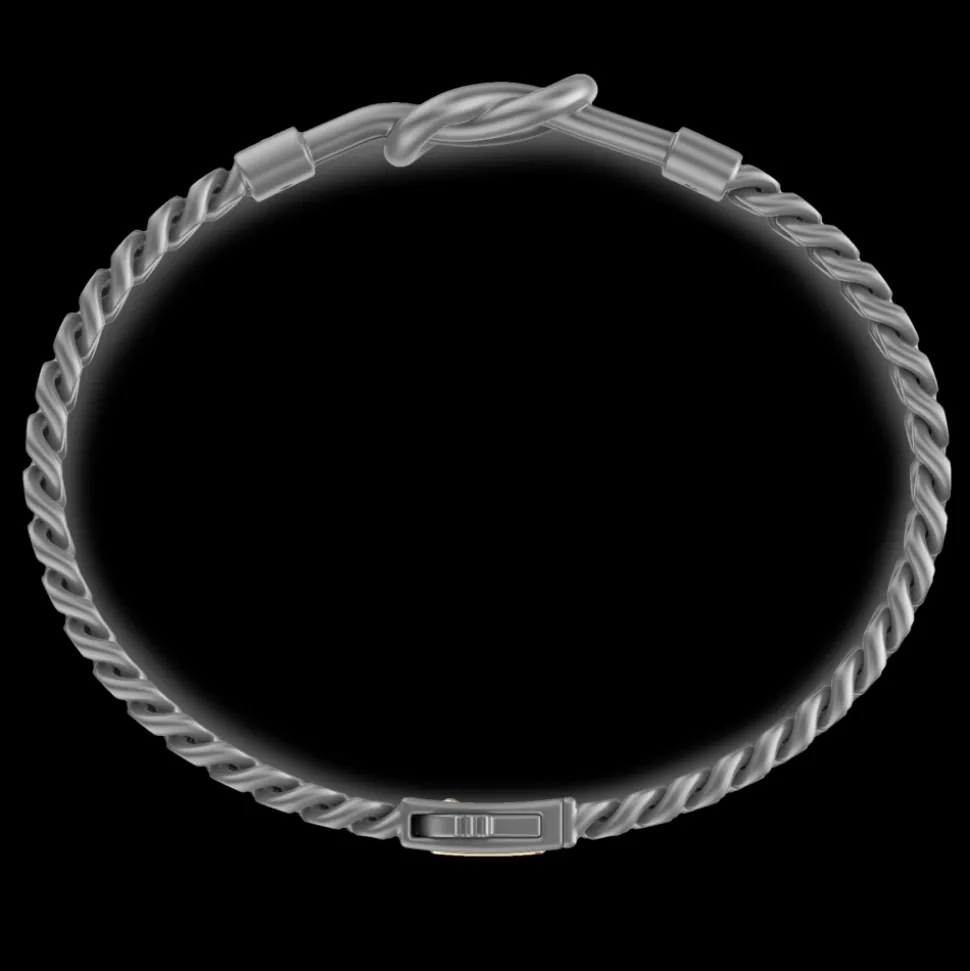 Bracciale Zancan in Titanio e Oro 18kt con Nodo Nautico e Oro | Eternity Titanium