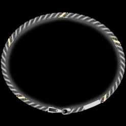 Bracciale Zancan in Titanio, Oro 18kt e Diamanti | Lusso Made in Italy