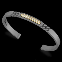 Bracciale Zancan in Titanio, Oro 18kt e Diamanti | Lusso Made in Italy