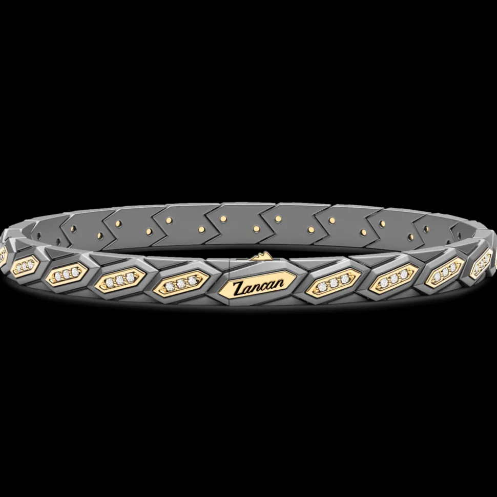 Bracciale Zancan in Titanio, Oro 18kt e Diamanti