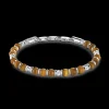 Bracciale Zancan morbido con sfere in argento e in pietre dure naturali.