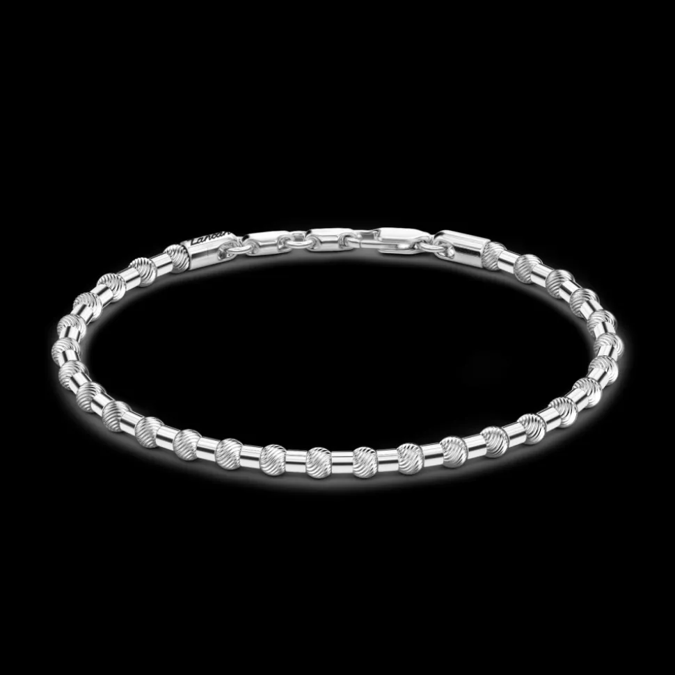 Bracciale Zancan morbido in argento a sfere.