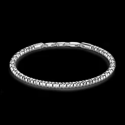 Bracciale Zancan morbido in argento a sfere.