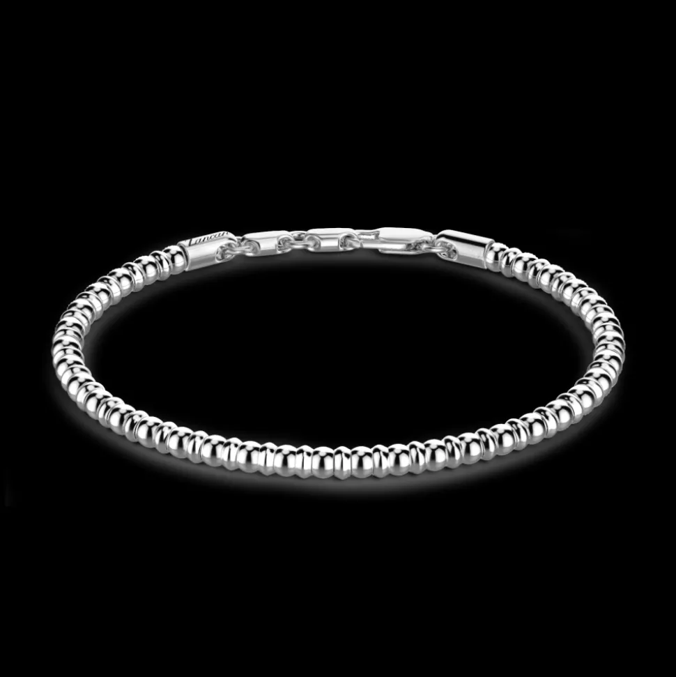 Bracciale Zancan morbido in argento a sfere.