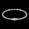 Bracciale Zancan morbido con sfere in argento e targa con pietre.