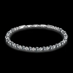 Bracciale Zancan morbido in argento a sfere.