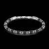 Bracciale Zancan morbido con sfere in argento e in pietra onice.