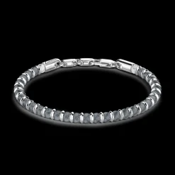Bracciale Zancan morbido in argento a sfere.