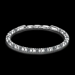 Bracciale Zancan morbido in argento a sfere.