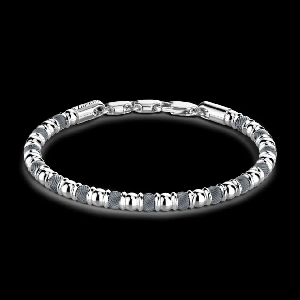 Bracciale Zancan morbido in argento a sfere.
