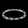 Bracciale Zancan morbido con sfere in argento e in pietre dure naturali.