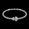Bracciale Zancan morbido con sfere in argento, ancora e pietre.