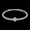 Bracciale Zancan morbido con sfere in argento e croce greca.