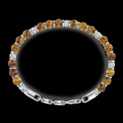 Bracciale Zancan morbido con sfere in argento e in pietre dure naturali.