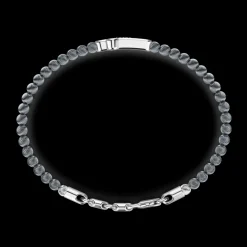Bracciale Zancan morbido con sfere in argento e croce con pietre.