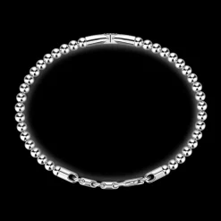 Bracciale Zancan morbido con sfere in argento e targa con pietre.