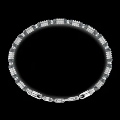 Bracciale Zancan morbido in argento a sfere ed elementi tubolari.
