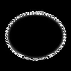 Bracciale Zancan morbido con sfere in argento, ancora e pietre.