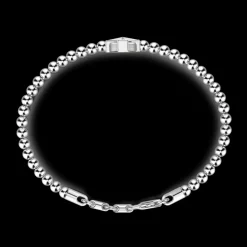 Bracciale Zancan morbido con sfere in argento e croce greca.