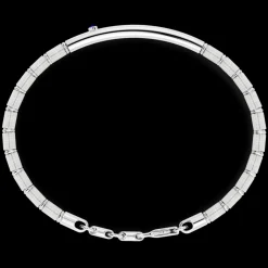 Bracciale Zancan semirigido in argento con zaffiro blu.