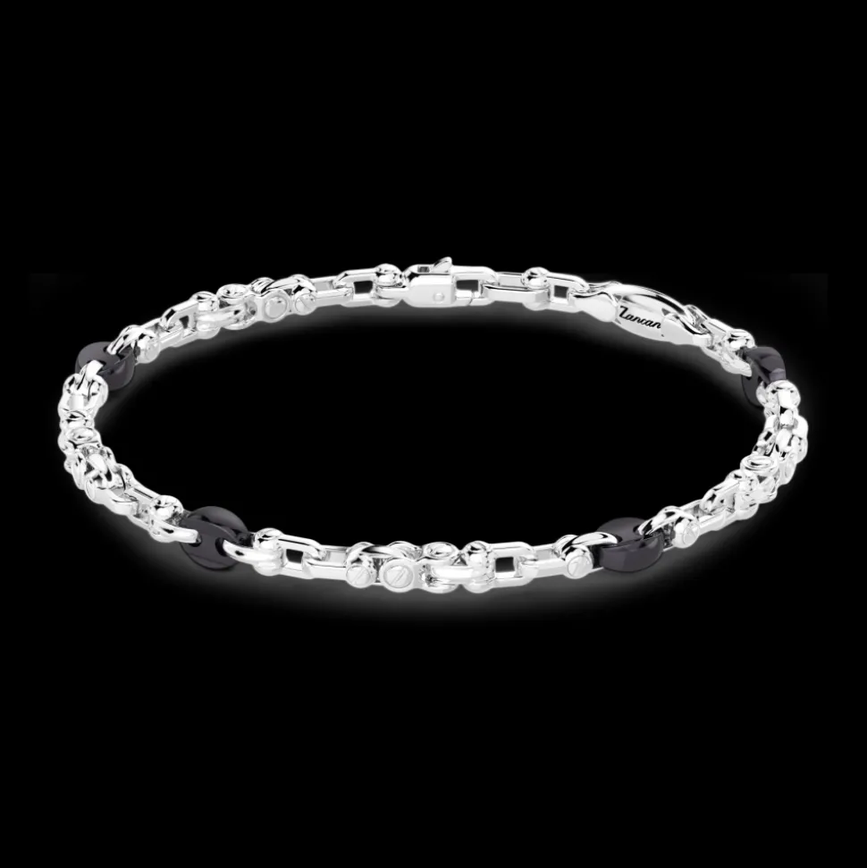 Bracciale Zancan solo maglia in argento e ceramica.