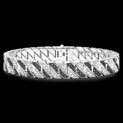 Bracciale Zancan solo maglia in argento con pietre.