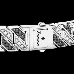 Bracciale Zancan solo maglia in argento con pietre.