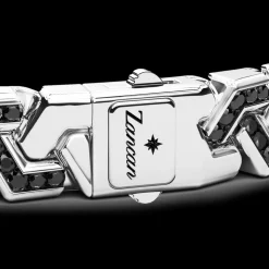 Bracciale Zancan solo maglia in argento con pietre.