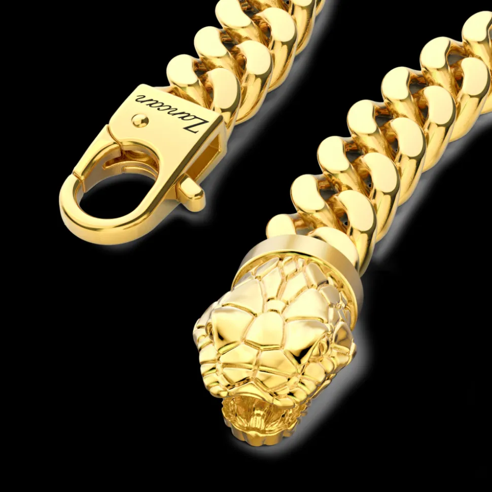 Bracciale-a grumetta-zancan-in-argento-con-chiusura-a-testa-di-serpente