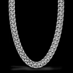 Collana a grumetta larga Zancan con finiture striate in colore nero.