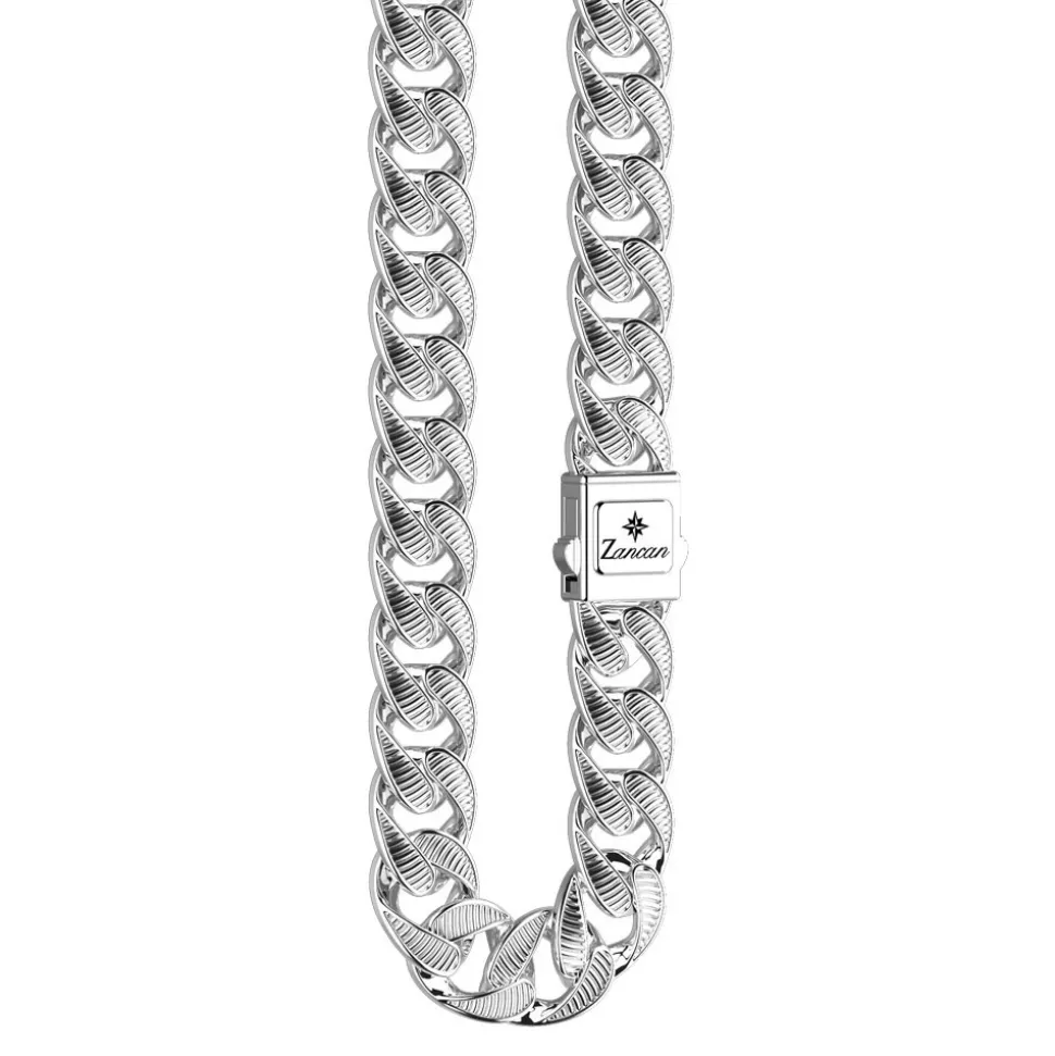 Collana a grumetta Zancan con finiture striate.