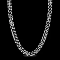 Collana a grumette Zanca in argento con smalto nero.