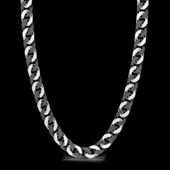 Collana a grumette Zanca in argento e ceramica nera.