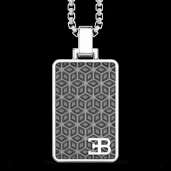 Collana Bugatti con targa in argento.