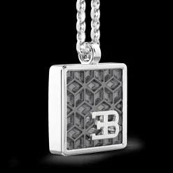 Collana Bugatti con targa in argento.