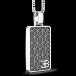 Collana Bugatti con targa in argento.