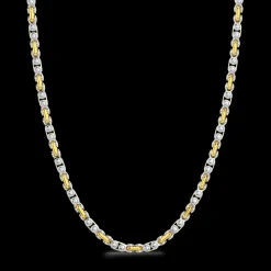 Collana da uomo Zancan a catena in argento e oro 18k.