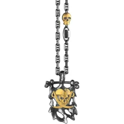 Collana in argento con pendente a pirata.