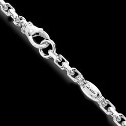 Collana rosario Zancan in argento con pietre nere.