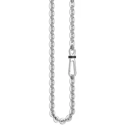 Collana solo maglia Zancan in argento e pietre nere.
