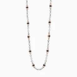 Collana uomo in oro bianco con diamanti