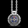 Collana Zancan con bussola in argento.