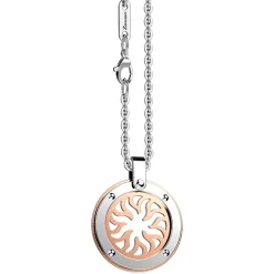 Collana Zancan in acciaio con sole .