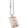 Collana Zancan in acciaio con piastrina e rosa dei venti