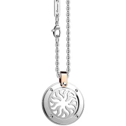 Collana Zancan in acciaio con sole .