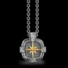 Collana Zancan in argento brunito con rosa dei venti.