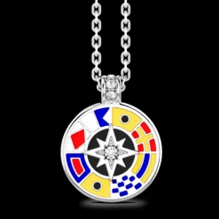 Collana Zancan in argento con pendente e dettagli smaltati.